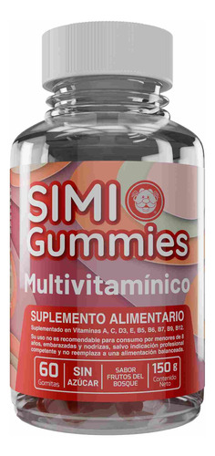 Simi Gummies Multivitaminicos Sin Azucar 60 Gomitas