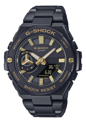 Reloj Casio G Shock Gst-b500bd-1a Ag Of Belgrano Color de la malla Negro Color del bisel Negro Color del fondo Negro