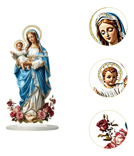 Letrero De La Santísima María Con El Niño Jesús,