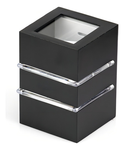 Arandela Flip 2 Fachos Ajustáveis 2 Aletas 1xg9 Bivolt Cor Preto Fosco