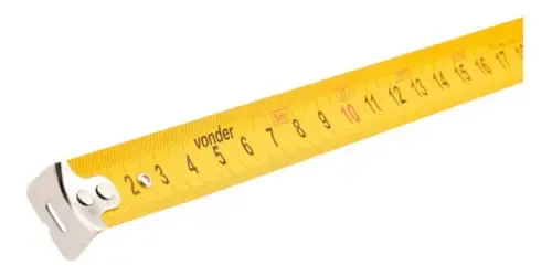 Trena Curta De Aço 5 M X 19 Mm Vonder Cor Amarelo