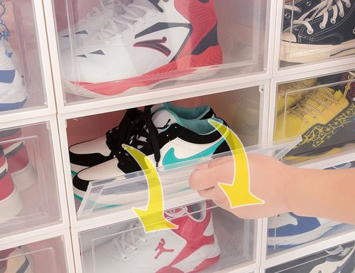Imagen 2 de 4 de Organizador De Zapatos Caja Transparente Pack 4 Para Exhibir