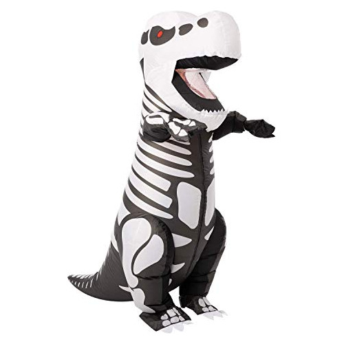 Disfraz Inflable De Halloween Esqueleto Dinosaurio Cuer...