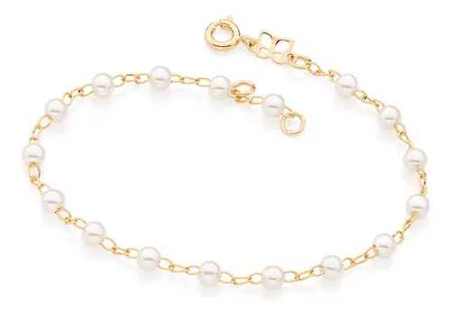 comprar Pulseira De Pérolas Sintéticas 18\u002F19 Cm Rommanel 551350