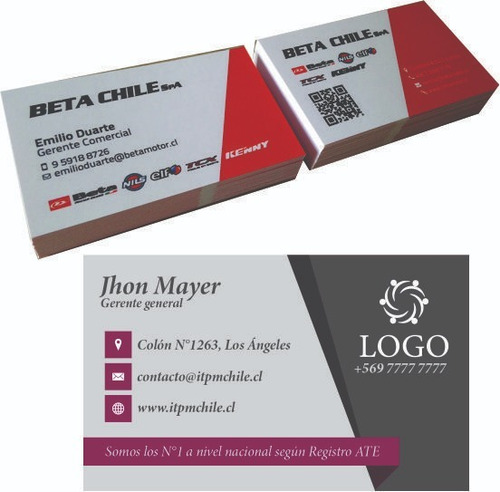 Tarjetas De Presentación En Opalina Hilo Y Foto