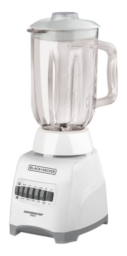Imagen 1 de 4 de Licuadora Black+Decker CrushMaster Pro BL1000 1.25 L blanca con vaso de vidrio 120V