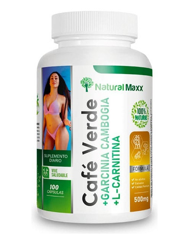 Garcinia Cambogia, Cafe Verde,  L-carnitina 100 Caps. 