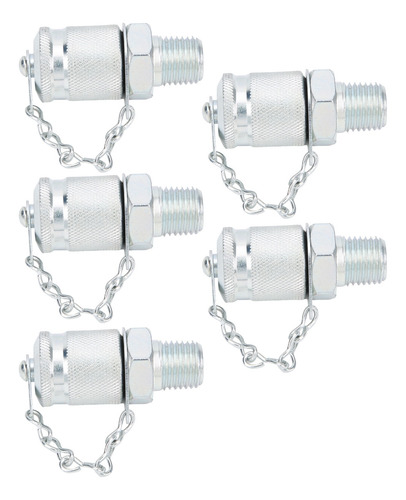 Imagen 2 de 10 de Conectores 5pcs Adaptador De Prueba Hidráulica Rosca Prueba