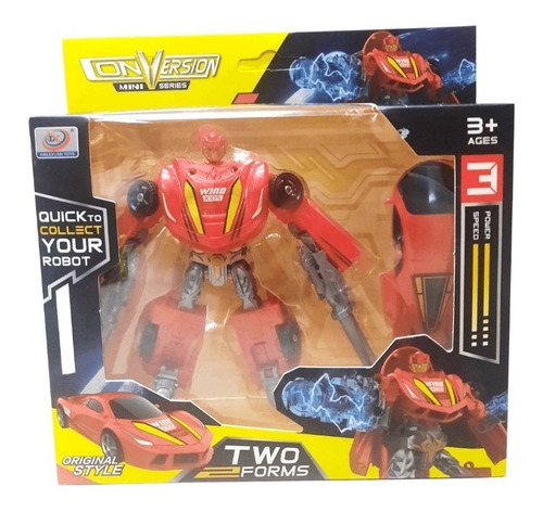 Auto Robot Conversion 12 Cm Rojo Wind Kids