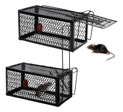 Ratonera Trampa Jaula Modular Captura Metálica 24cm X 11cm 