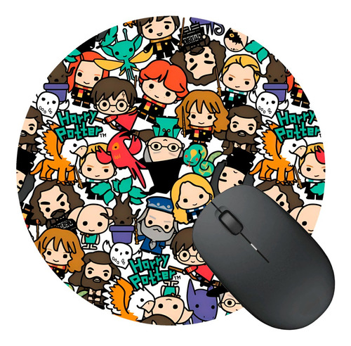 Mousepad Alfombrilla Circular Nueva Harry Potter Pesonajes