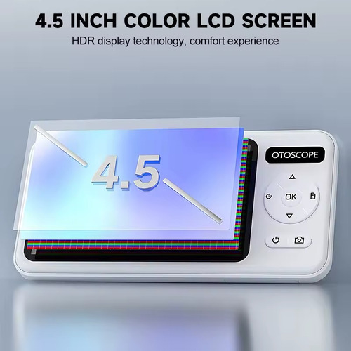 Otoscopio Digital Pantalla Ips 4.5 Pulg, 3.9 Mm Recargable