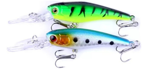 Carnada De Pesca En Plástico Abc, Mxfck-002, 2pzas, 8cm, Col