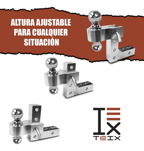 Enganche De Remolque Ajustable Altura Y Posicion Aluminio