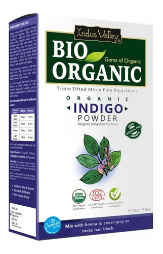 Indus Valley Bio Organic - Tinte De Cabello Natural Con Henn