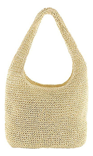 Bolso De Paja Mujer Gran Capacidad Playa Bandolera +