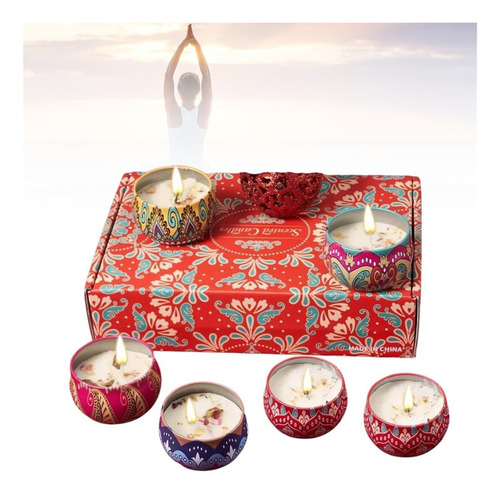 Juego 6 Velas Perfumadas Olores Relajantes Para Aromaterapia