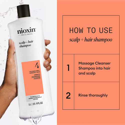 Champú Nioxin System 4 Para Espesar El Cuero Cabelludo Y El
