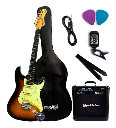 Guitarra Tagima Tg 500 Sunburst + Kit Completo Oferta!