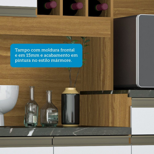 Cozinha Compacta Com 9 Portas 1 Gaveta E Espaço Para Wt