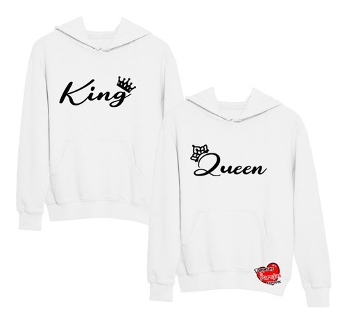 Sudaderas De Parejas Love Duo Amor King Queen Novios Bl