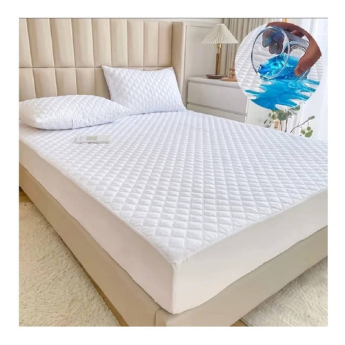 Imagen 8 de 8 de Cubre Colchón Impermeable King 180x200+30/ Marashopping