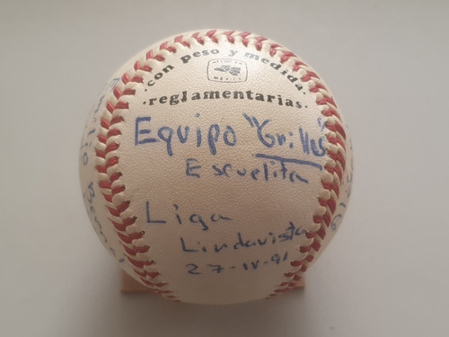 Pelota Beisbol Autografiada Liga Lindavista Grillos 1991