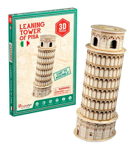 Cubic Fun Rompecabeza 3d Torre Inclinada De Pisa Italia 8 Pi