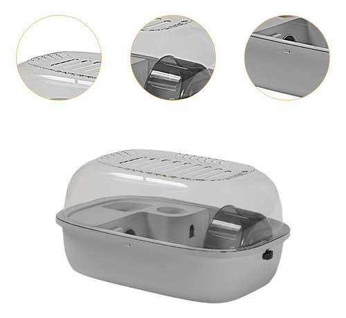 Hábitat De Jaula De Hámster Ejercicio Portátil De Gris