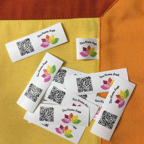 500 Etiquetas Nylon Colorida Personalizada Para Composição.