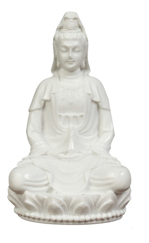 Estatua Guan Yin Acabado Marmol Blanco Quan Alta Calidad