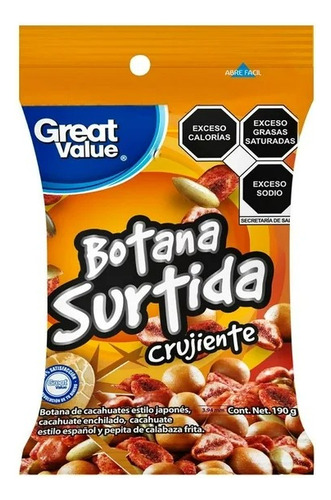 Botana Great Value Surtida Crujiente 190 G