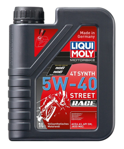 Aceite Moto Liqui Moly Motorkibe Synt 5w40 Street Race 1l