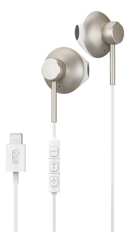 Fone De Ouvido Lightning I2go Metal Active 1,2m Branco