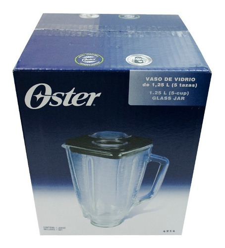 Imagen 3 de 3 de Vaso Licuadora Oster Vidrio Original Clásico 1,25 L + Tapa