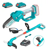 Comprar Motosierra Inalámbrica 20v + Desmalezadora + 2 Baterías