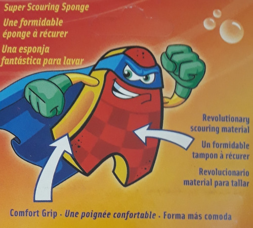 20 Esponjas Fibra Scour Max Antiresiduos Cocina Spontex