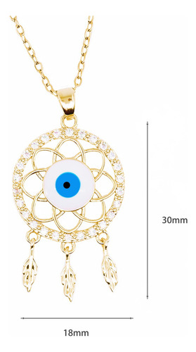 Collar Dije Ojo Turco Atrapasueños Regalo Para Mujer