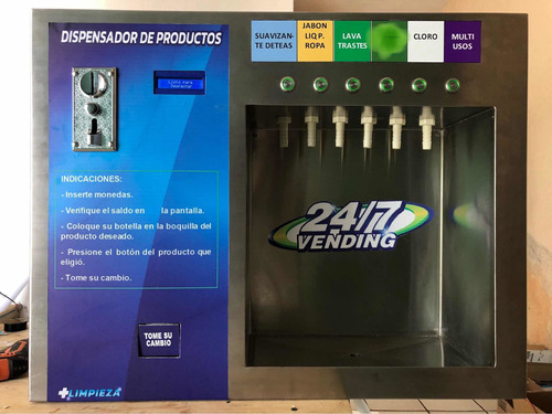 Dispensador Vending De 6 Productos De Limpieza