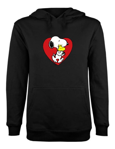 Imagen 1 de 2 de Polerón Estampado Snoopy Woodstock Corazón 