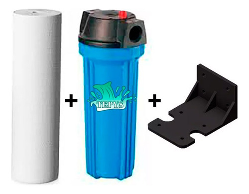 Imagen 1 de 4 de Filtro Sedimento 2.5x10 Carcasa + Soporte + Cartucho Filtro