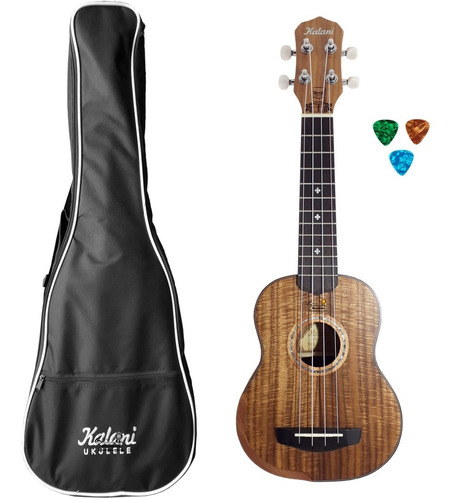 Ukulelê Soprano Kalani Maori Kal420 Sk Friso+ Roseta+ Capa 