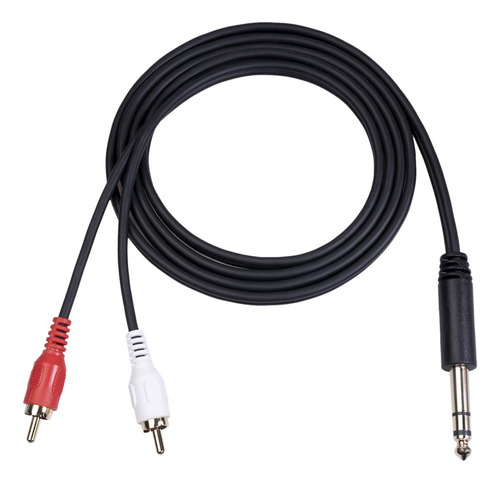 Cable De 6,35 Mm A 2rca Receptores Enchapados En Oro Rca