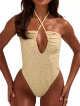 Comprar Mallas Enterizas Variedad De Modelos Amarillo 3