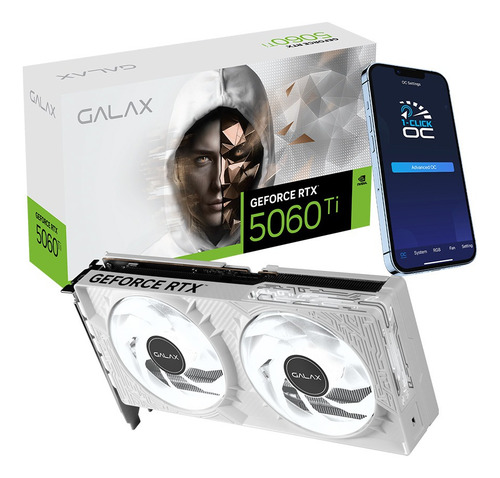 Placa De Video Rtx5060ti 8gb Black Gf 1-click Oc White Galax