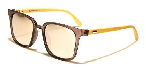 Gafas De Sol Bambú Sunglasses Lentes Cuadradas Sup89008 Ecol