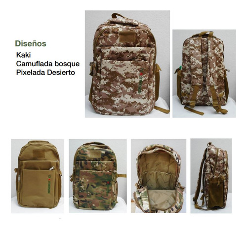 Mochila Tactica Camping 35 Lt En Lona Militar Muy Resistente