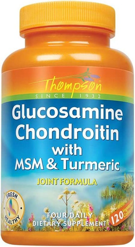 Thompson Glucosamina Y Chondroitin Con Msm Y Cúrcuma Cáps.