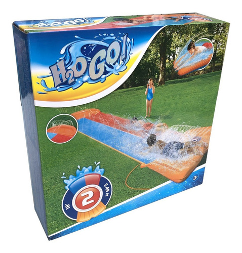 Imagen 1 de 10 de Deslizador Doble De Agua H2o De 5,50 Metros Tobogan Bestway