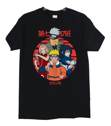 Polera Naruto Equipo Kakashi Sasuke Sakura Anime Poleradicto